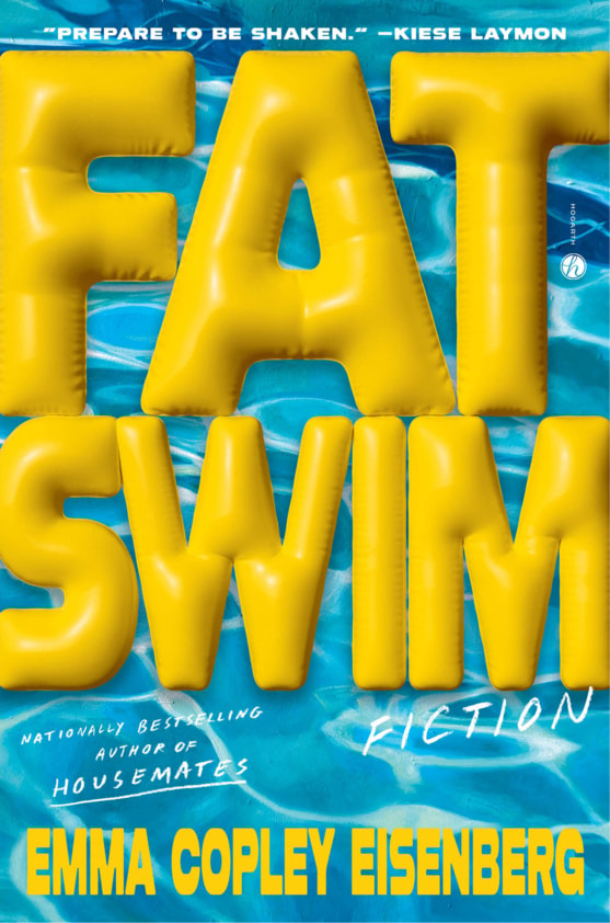 book cover with inflated looking letters that spell out "Fat Swim"